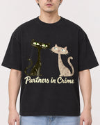 Mockup Boxy Heavyweight Tee Black male close-up 13
