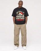 Mockup Boxy Heavyweight Tee Black male full-body 44