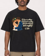 Mockup Boxy Heavyweight Tee Black male close-up 04