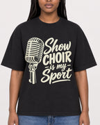Mockup Boxy Heavyweight Tee Black female close-up 04