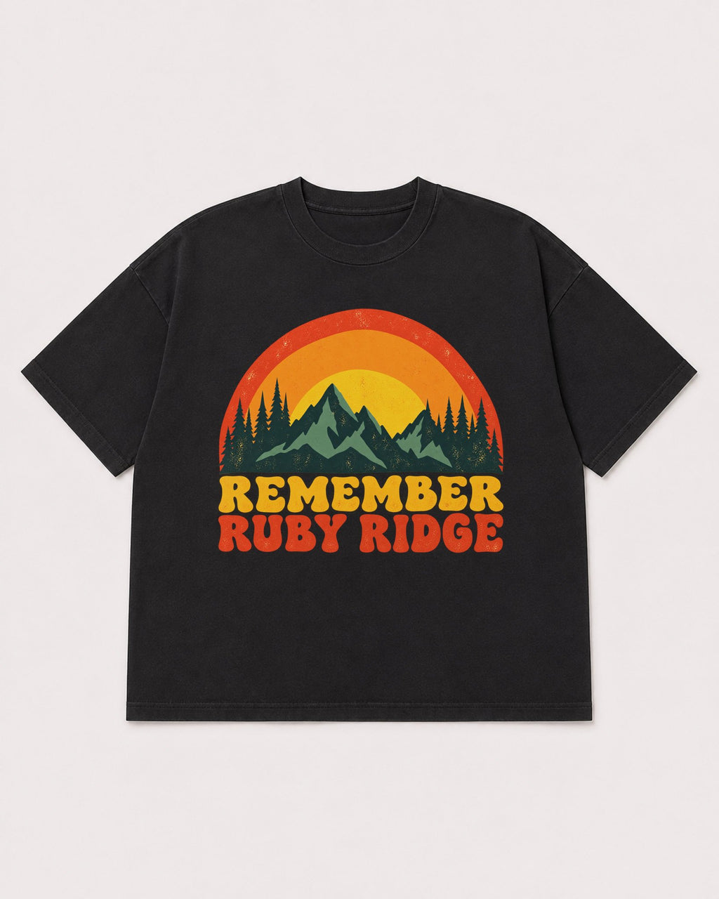 Mockup Boxy Heavyweight Tee Black product