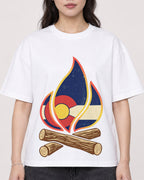 Mockup Boxy Heavyweight Tee White female close-up 03