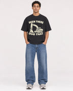 Mockup Boxy Heavyweight Tee Black male full-body 10
