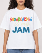 Mockup Boxy Heavyweight Tee White female close-up 10