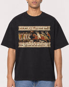 Mockup Boxy Heavyweight Tee Black male close-up 10