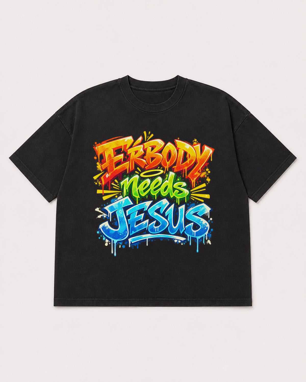 Mockup Boxy Heavyweight Tee Black product
