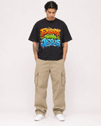Mockup Boxy Heavyweight Tee Black male full-body 36