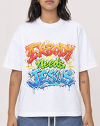 Mockup Boxy Heavyweight Tee White female close-up 36