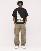 Mockup Boxy Heavyweight Tee Black male full-body 04