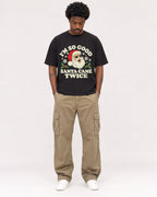 Mockup Boxy Heavyweight Tee Black male full-body 24