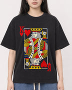 Mockup Boxy Heavyweight Tee Black female close-up 01
