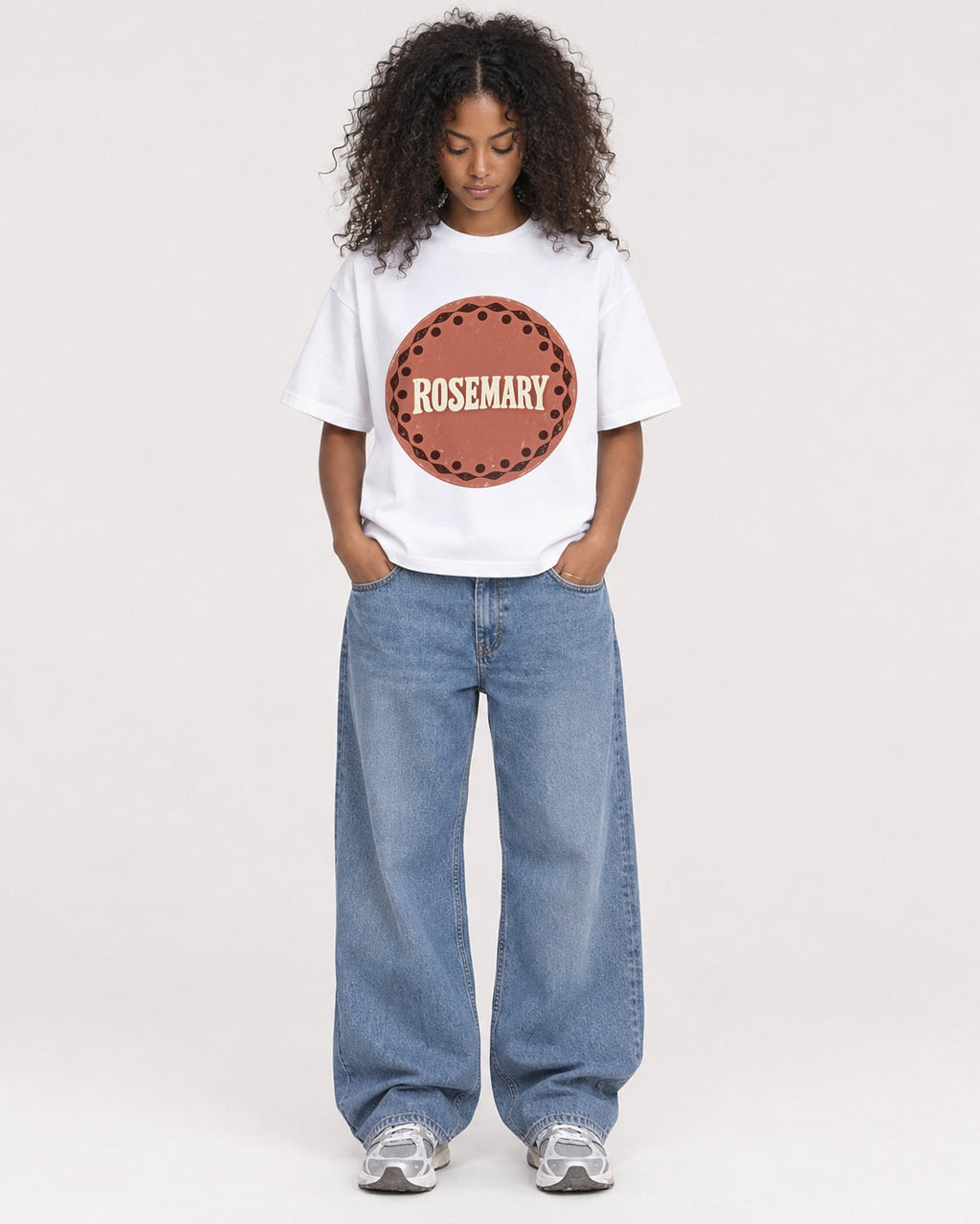Mockup Boxy Heavyweight Tee White female full-body 05
