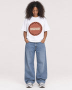 Mockup Boxy Heavyweight Tee White female full-body 05