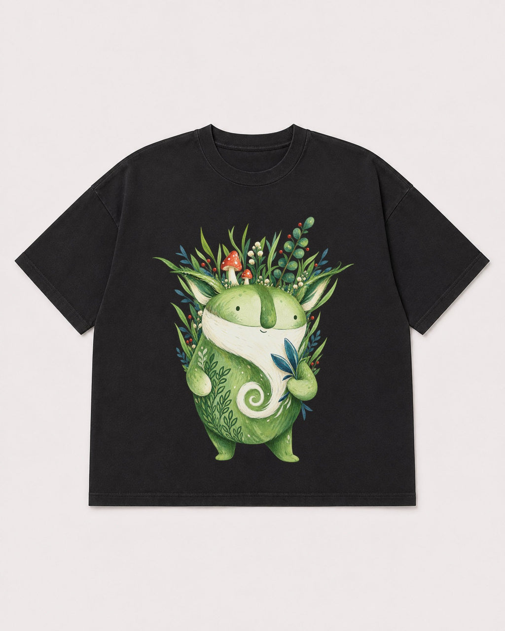 Mockup Boxy Heavyweight Tee Black product