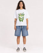 Mockup Boxy Heavyweight Tee White female full-body 06