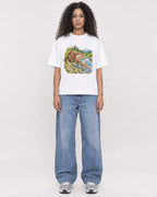 Mockup Boxy Heavyweight Tee White female full-body 10