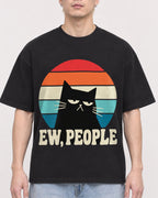 Mockup Boxy Heavyweight Tee Black male close-up 33