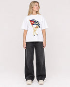 Mockup Boxy Heavyweight Tee White female full-body 08