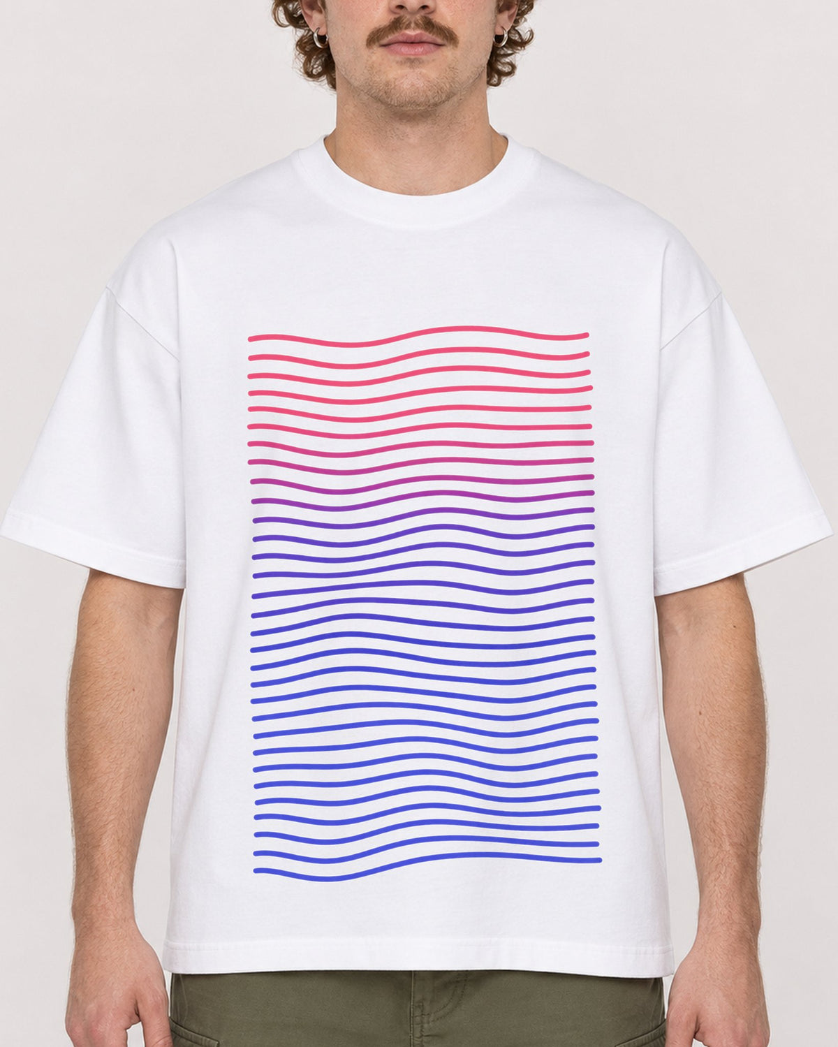 Mockup Boxy Heavyweight Tee White male close-up 09