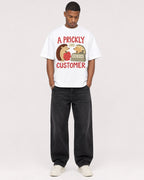 Mockup Boxy Heavyweight Tee White male full-body 35