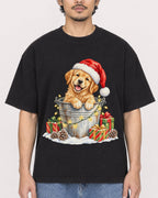 Mockup Boxy Heavyweight Tee Black male close-up 02