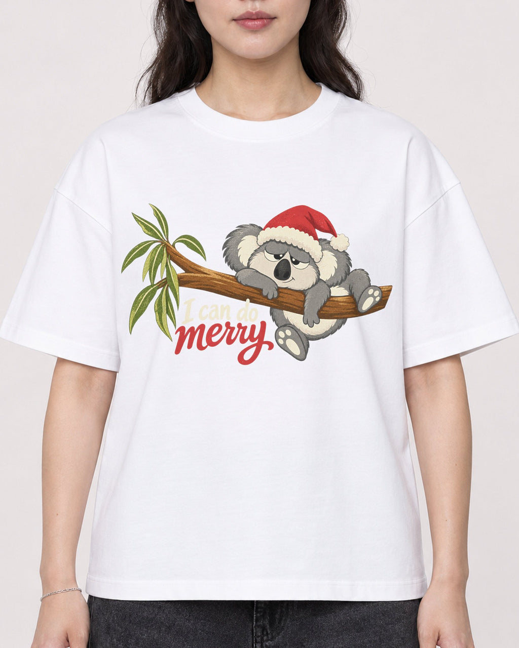 Mockup Boxy Heavyweight Tee White female close-up 03