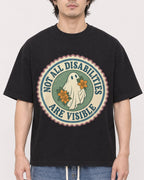Mockup Boxy Heavyweight Tee Black male close-up 03