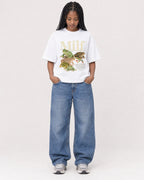 Mockup Boxy Heavyweight Tee White female full-body 45