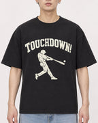 Mockup Boxy Heavyweight Tee Black male close-up 01