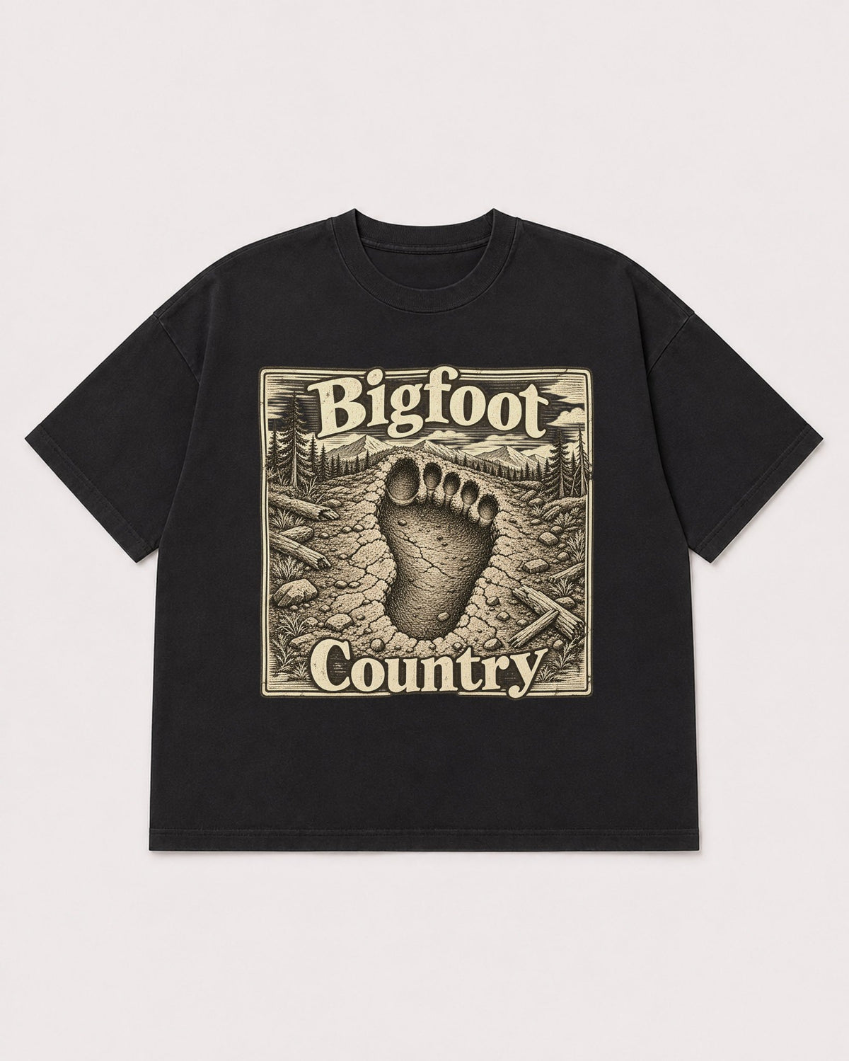 Mockup Boxy Heavyweight Tee Black product