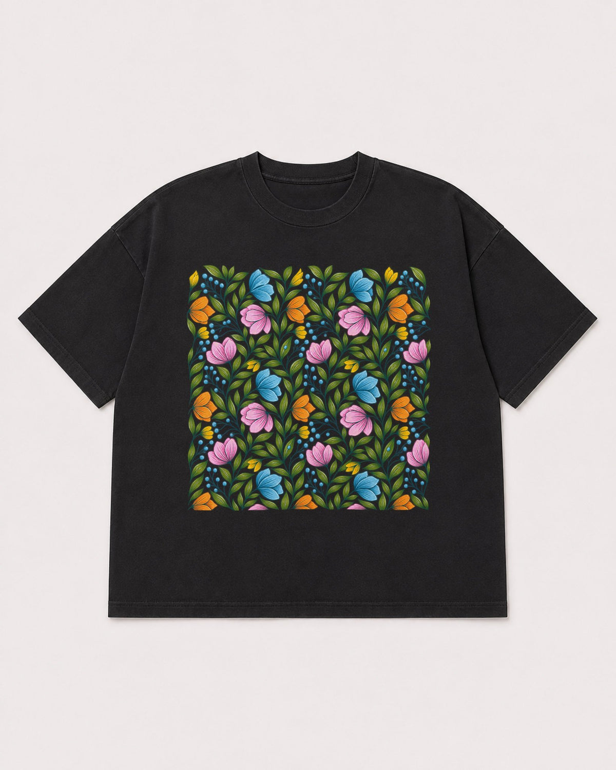 Mockup Boxy Heavyweight Tee Black product