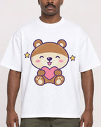 Mockup Boxy Heavyweight Tee White male close-up 14