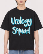 Mockup Boxy Heavyweight Tee Black male close-up 11