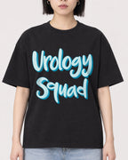 Mockup Boxy Heavyweight Tee Black female close-up 11