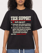 Mockup Boxy Heavyweight Tee Black female close-up 05