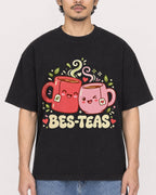 Mockup Boxy Heavyweight Tee Black male close-up 02