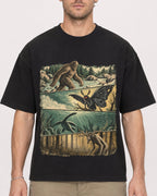 Mockup Boxy Heavyweight Tee Black male close-up 08