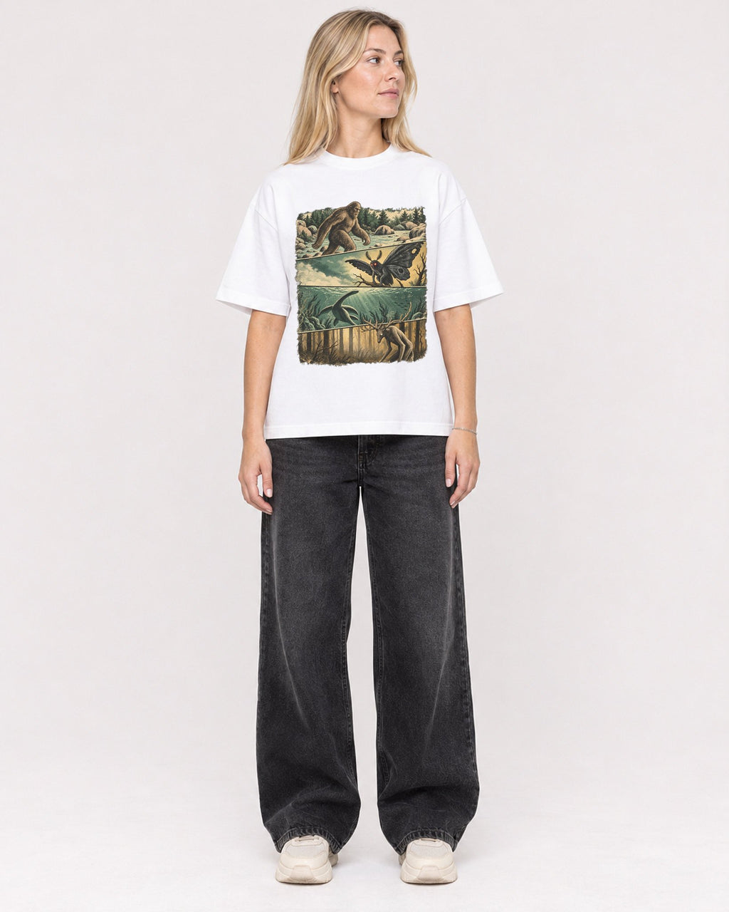 Mockup Boxy Heavyweight Tee White female full-body 08