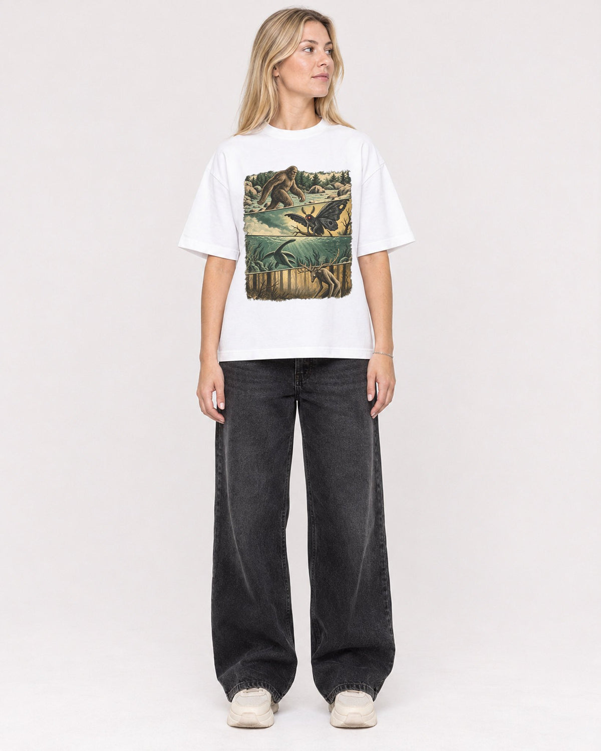 Mockup Boxy Heavyweight Tee White female full-body 08