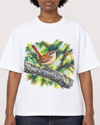 Mockup Boxy Heavyweight Tee White female close-up 14