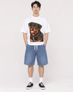 Mockup Boxy Heavyweight Tee White male full-body 13