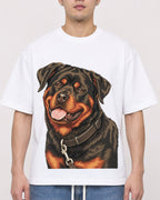 Mockup Boxy Heavyweight Tee White male close-up 13