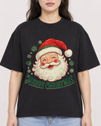 Mockup Boxy Heavyweight Tee Black female close-up 03