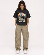 Mockup Boxy Heavyweight Tee Black female full-body 06
