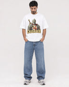 Mockup Boxy Heavyweight Tee White male full-body 07
