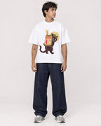 Mockup Boxy Heavyweight Tee White male full-body 06