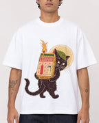 Mockup Boxy Heavyweight Tee White male close-up 06