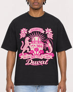 Mockup Boxy Heavyweight Tee Black male close-up 05