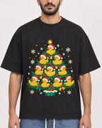 Mockup Boxy Heavyweight Tee Black male close-up 07