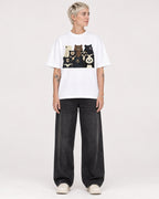 Mockup Boxy Heavyweight Tee White female full-body 48